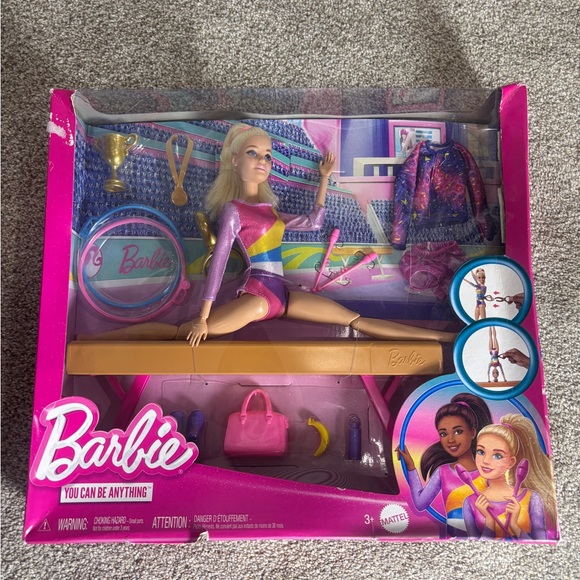 Barbie Other - Barbie Gymnastics Playset with Blonde Fashion Doll Balance Beam Toy New with Box